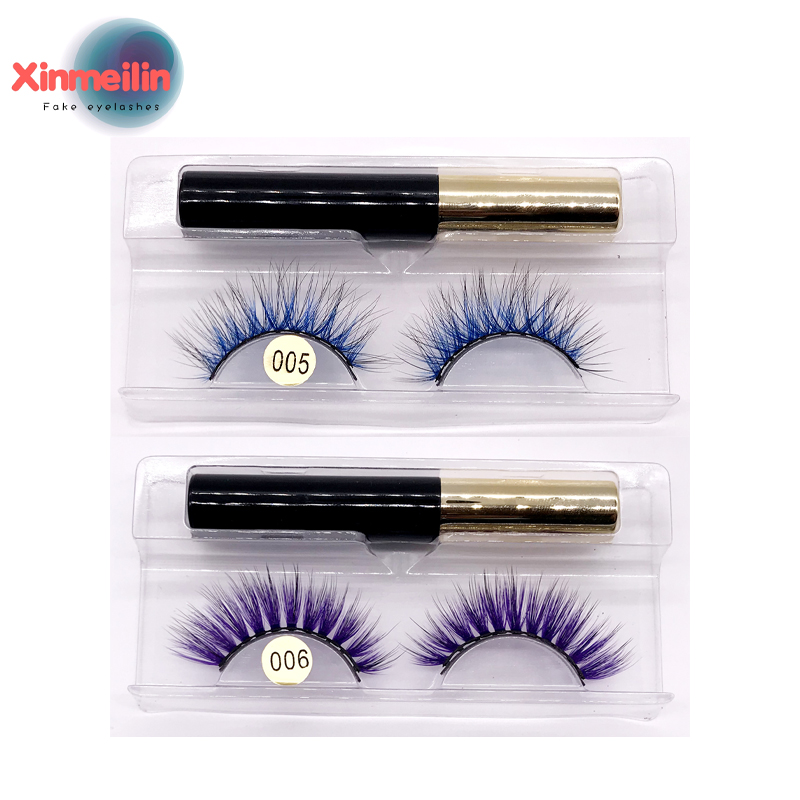 Eyelash Extension Eyeliner - Set di ciglia magnetiche colorate 3D