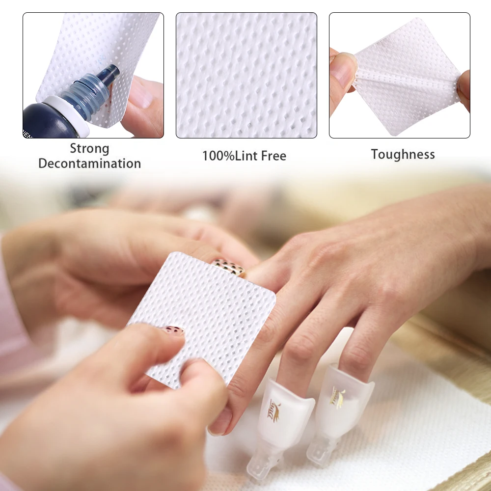 Eyelash Extension Gel Remover - 200 pz. salviette per unghie senza