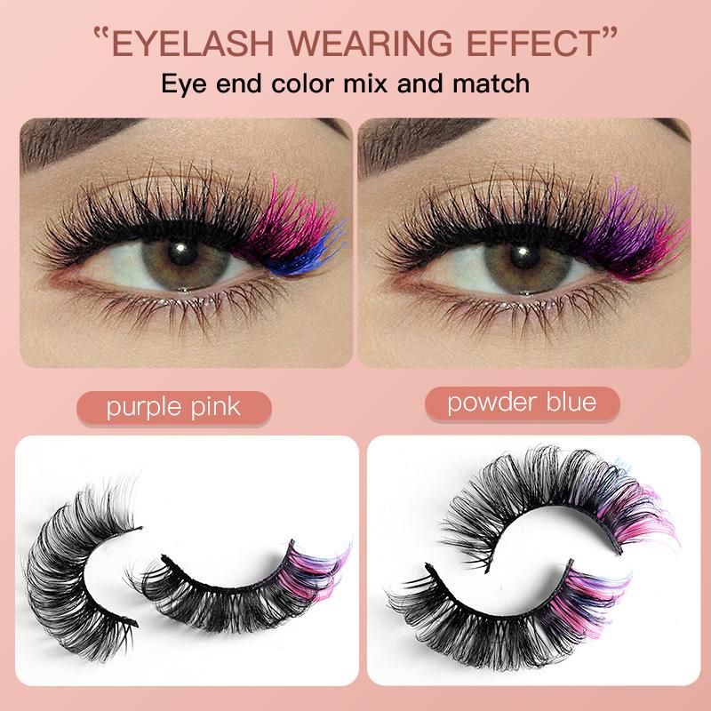 7 Paia di Ciglia Finte Colorat - Eyelash Extension Volume Lashes recensione e prezzo
