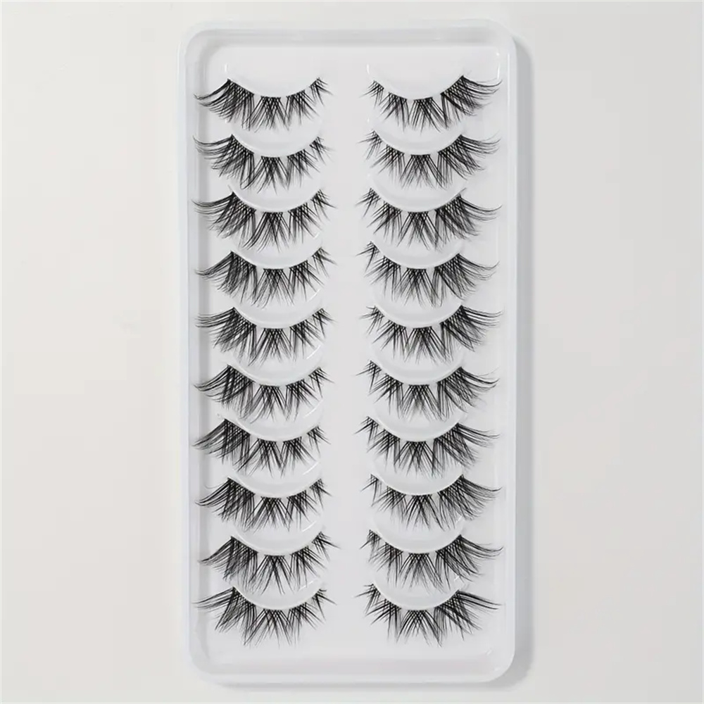 10 paia di ciglia finte a grap - Eyelash Extension Cat Eye Wispy recensione e prezzo