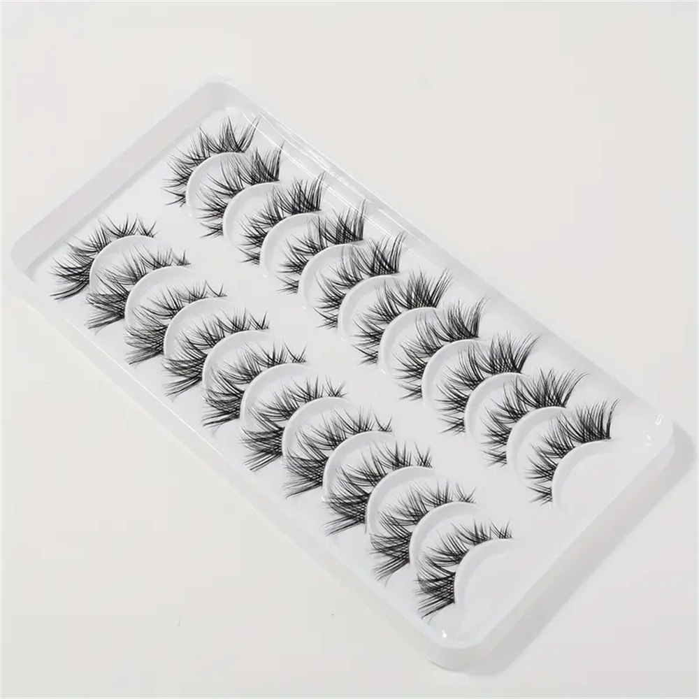 10 paia di ciglia finte a grap - Eyelash Extension Cat Eye Wispy recensione e prezzo
